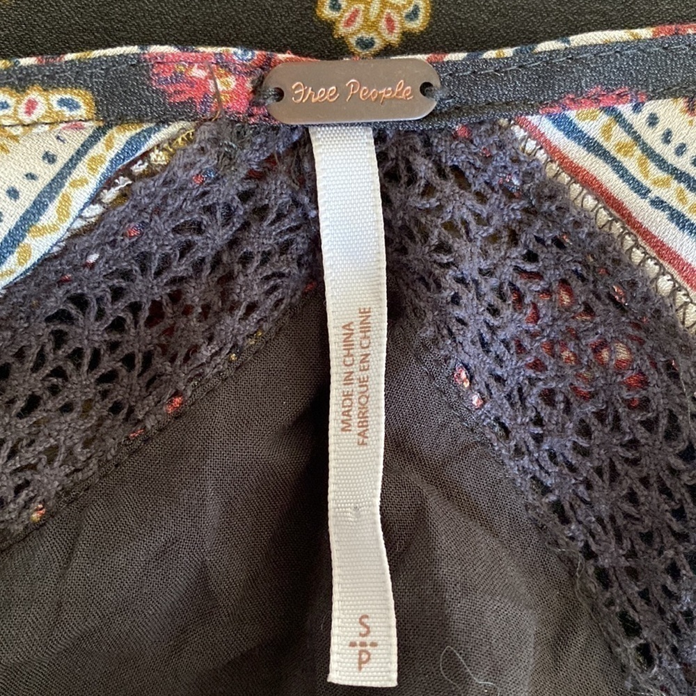 Free People Rain Or Shine Mini Dress Womens S Tunic Pirate Bohemian Festival - Picture 13 of 14